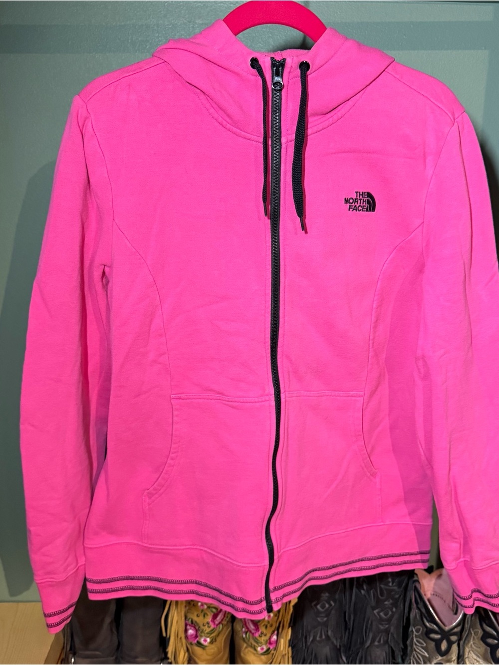 The North Face Women’s Pink Full-Zip Hoodie Jacket xl